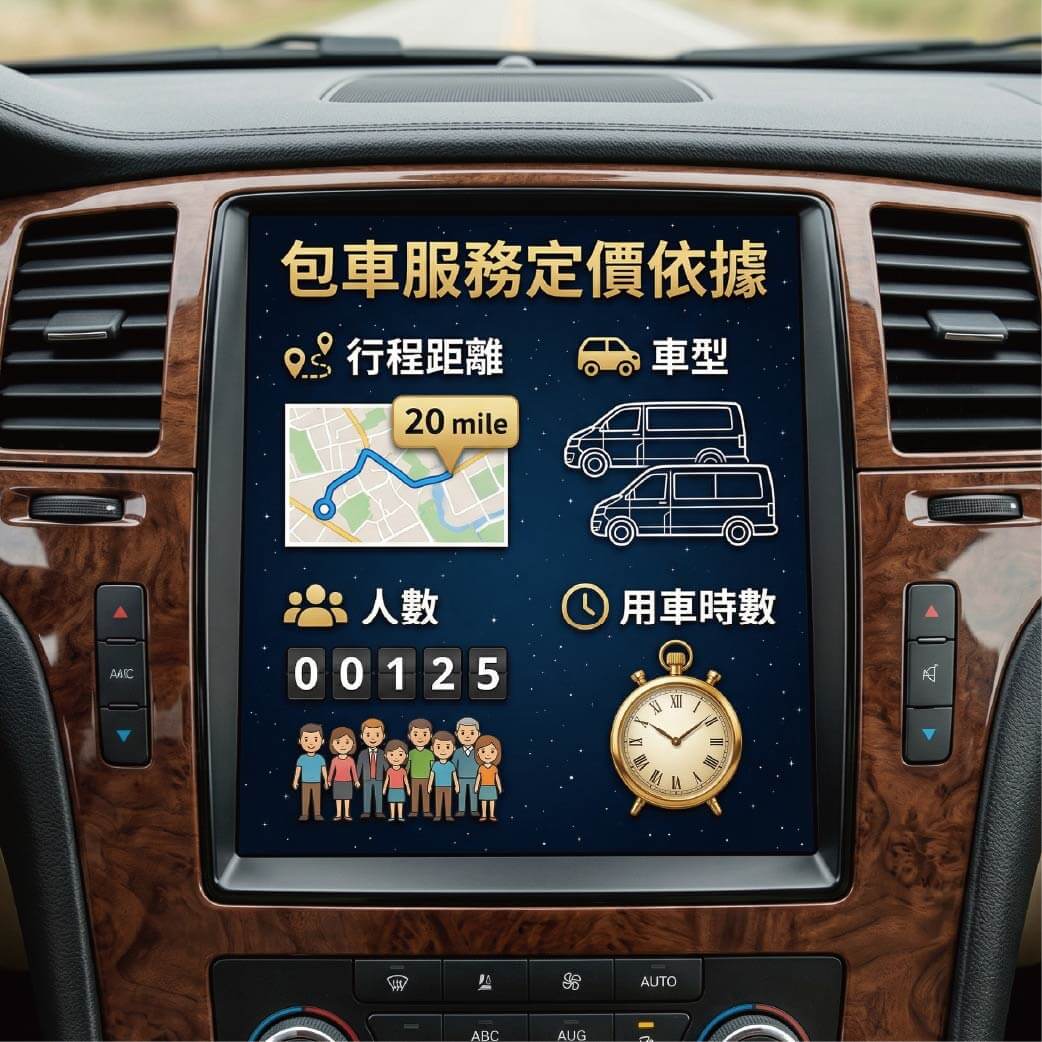 包車定價依據清楚透明